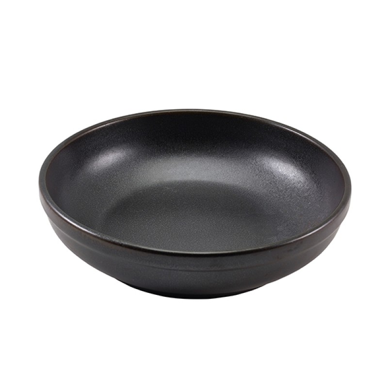 Terra Porcelain Black Coupe Bowl 23cm Terra Porcelain Black Coupe Bowl 23cm