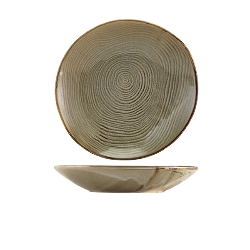 Terra Porcelain Grey Organic Coupe Bowl 26cm Terra Porcelain Grey Organic Coupe Bowl 26cm