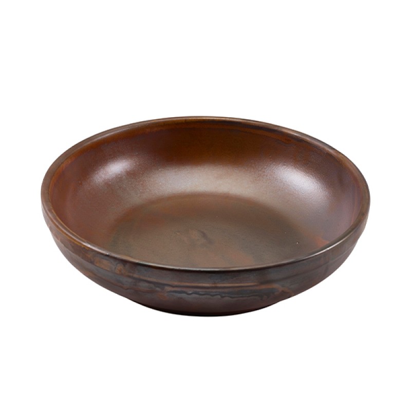 Terra Porcelain Rustic Copper Coupe Bowl 23cm Terra Porcelain Rustic Copper Coupe Bowl 23cm