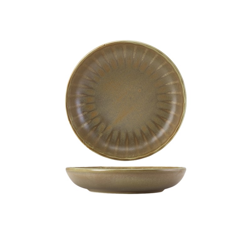 Terra Porcelain Matt Grey Scalloped Coupe Bowl 20.3cm Terra Porcelain Matt Grey Scalloped Coupe Bowl 20.3cm