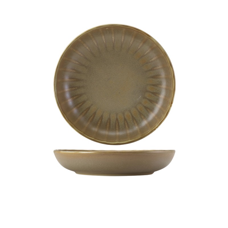 Terra Porcelain Matt Grey Scalloped Coupe Bowl 22.8cm Terra Porcelain Matt Grey Scalloped Coupe Bowl 22.8cm