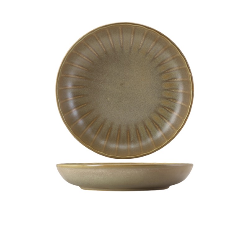 Terra Porcelain Matt Grey Scalloped Coupe Bowl 25.4cm Terra Porcelain Matt Grey Scalloped Coupe Bowl 25.4cm