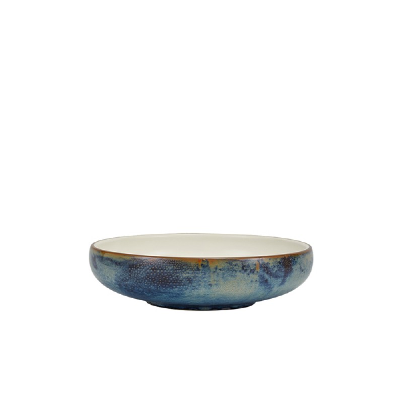 Terra Porcelain Aqua Blue Two Tone Coupe Bowl 20.5cm Terra Porcelain Aqua Blue Two Tone Coupe Bowl 20.5cm