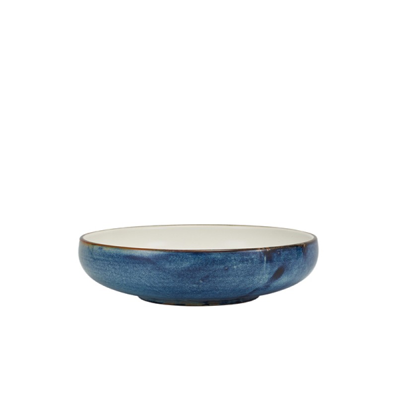 Terra Porcelain Aqua Blue Two Tone Coupe Bowl 22cm Terra Porcelain Aqua Blue Two Tone Coupe Bowl 22cm