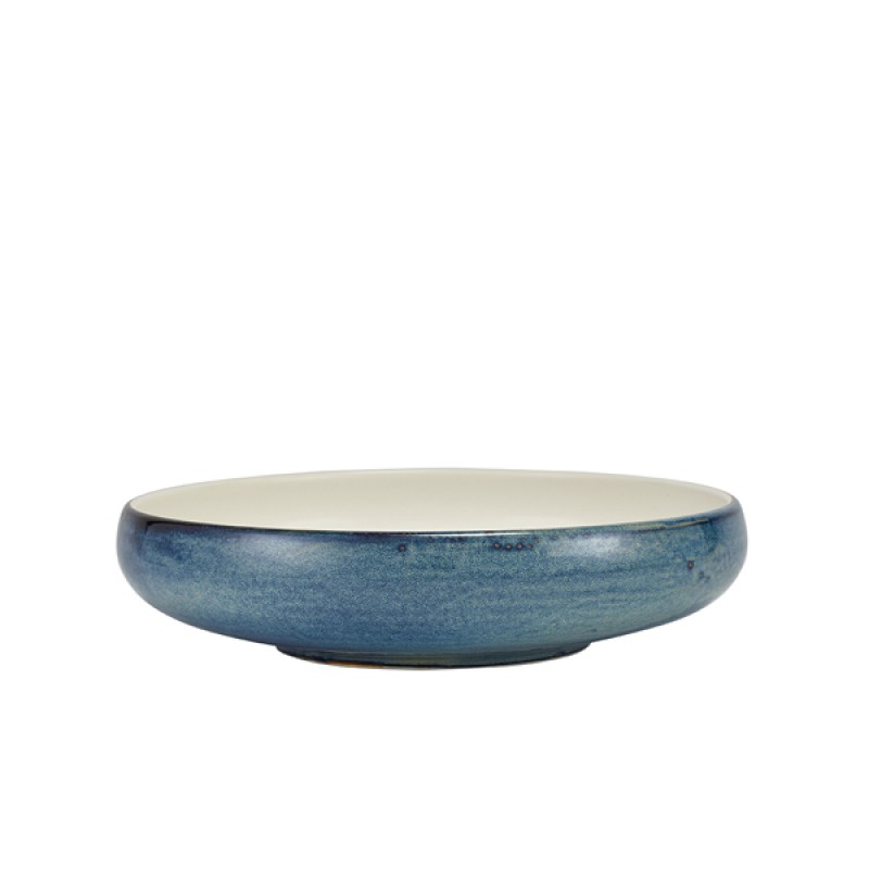 Terra Porcelain Aqua Blue Two Tone Coupe Bowl 24.5cm Terra Porcelain Aqua Blue Two Tone Coupe Bowl 24.5cm