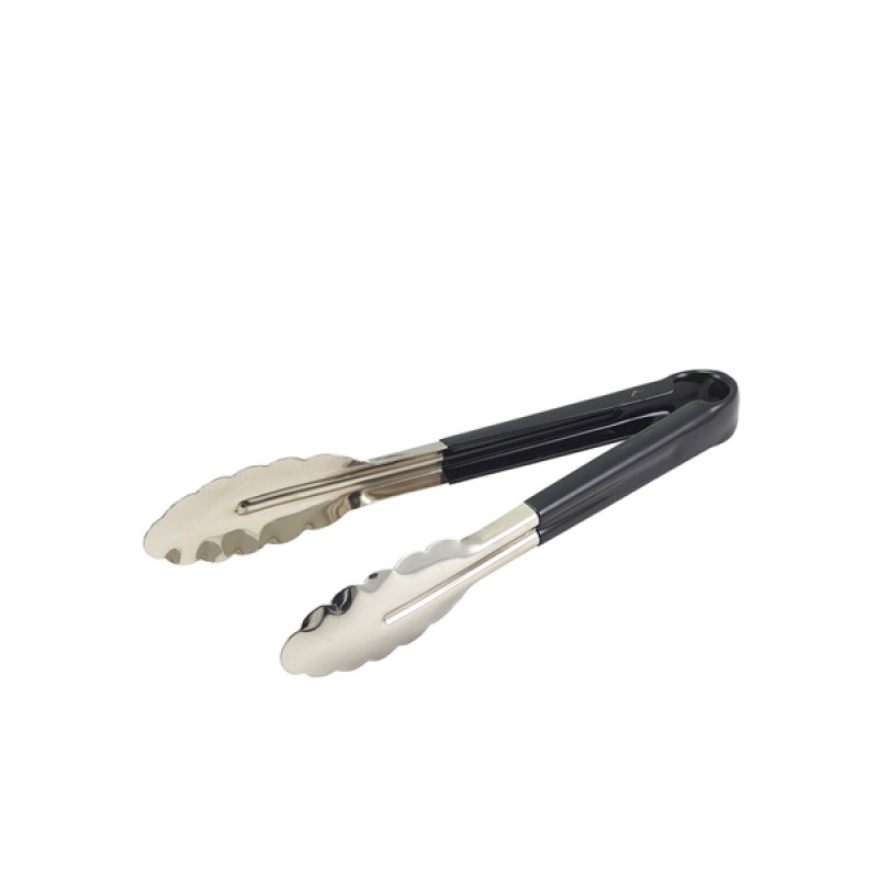 Genware Colour Coded S/St. Tong 23cm Black Genware Colour Coded S/St. Tong 23cm Black