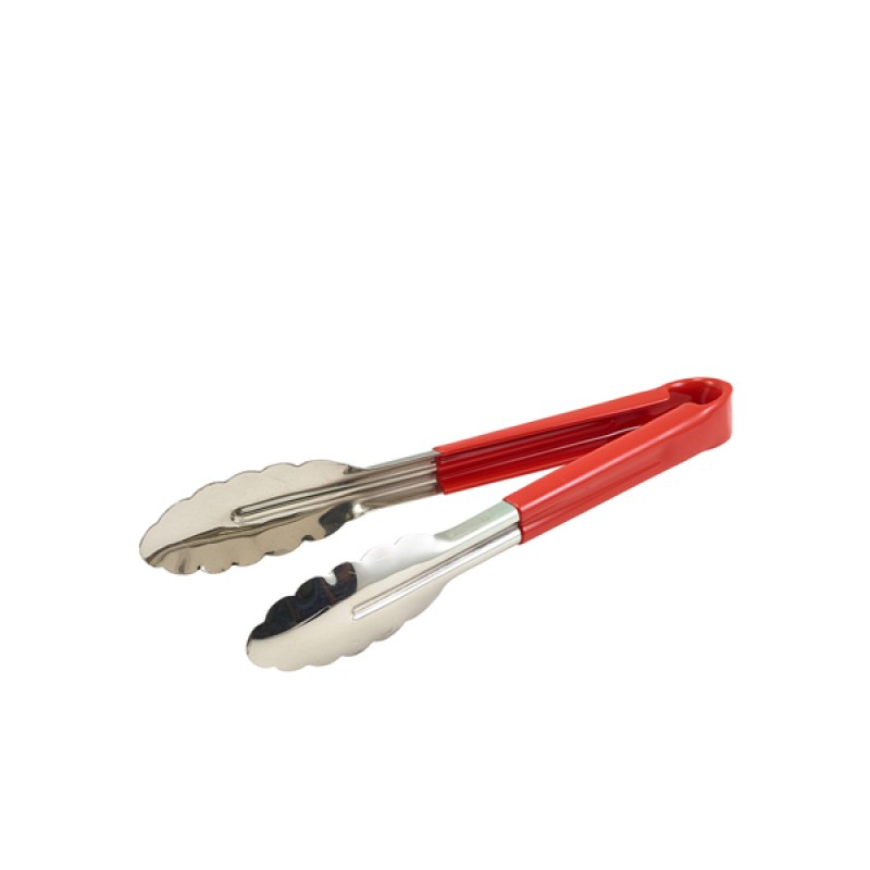 Genware Colour Coded S/St. Tong 23cm Red Genware Colour Coded S/St. Tong 23cm Red