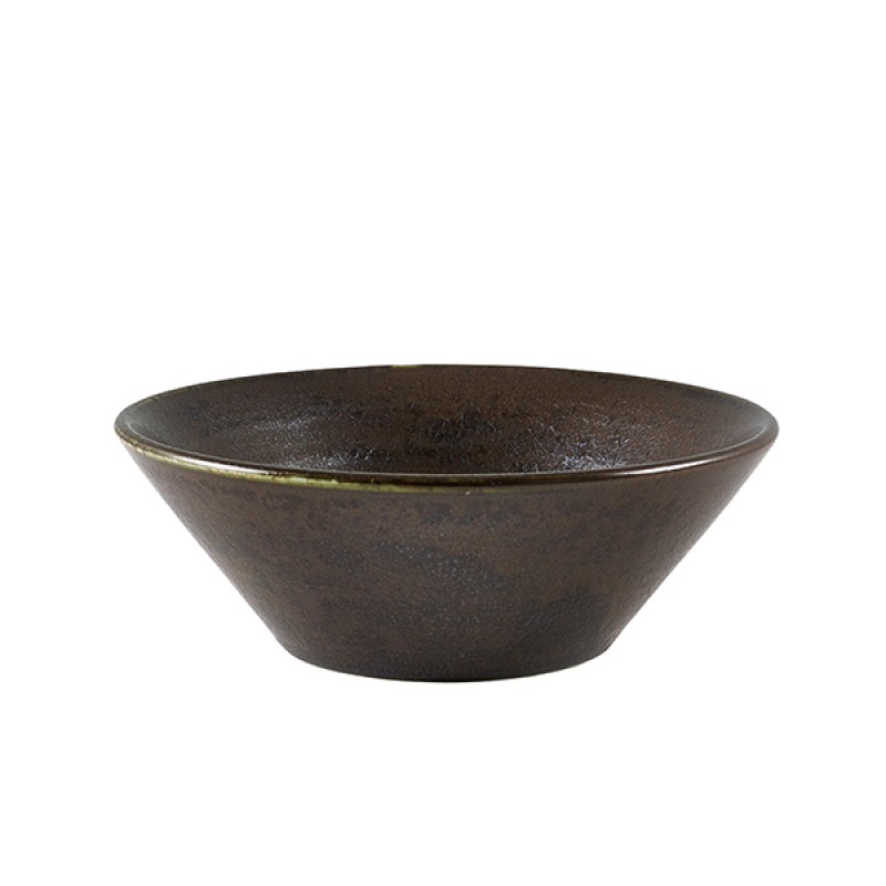 Terra Porcelain Black Conical Bowl 14cm Terra Porcelain Black Conical Bowl 14cm