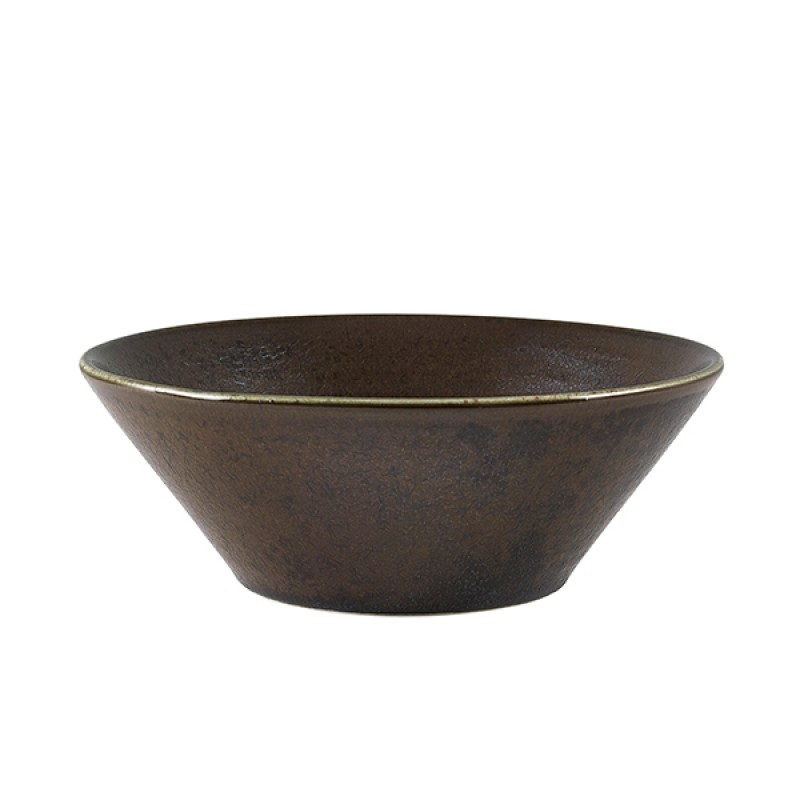 Terra Porcelain Black Conical Bowl 16cm Terra Porcelain Black Conical Bowl 16cm