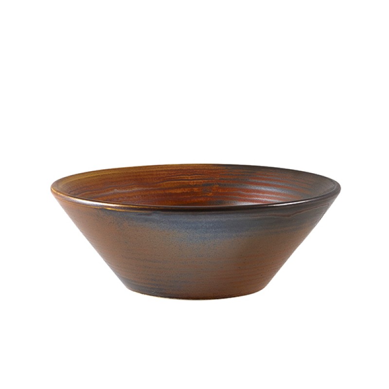 Terra Porcelain Rustic Copper Conical Bowl 14cm Terra Porcelain Rustic Copper Conical Bowl 14cm
