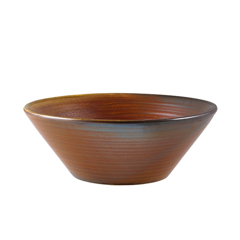 Terra Porcelain Rustic Copper Conical Bowl 16cm Terra Porcelain Rustic Copper Conical Bowl 16cm