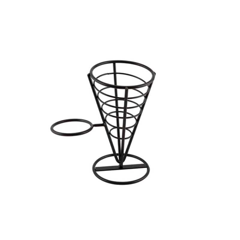 Genware Serving Cone 1 Ramekin Well 21.5cm Genware Serving Cone 1 Ramekin Well 21.5cm