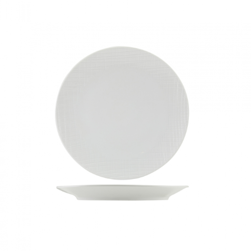 Incise Porcelain Lavara Coupe Plate 28cm Incise Porcelain Lavara Coupe Plate 28cm