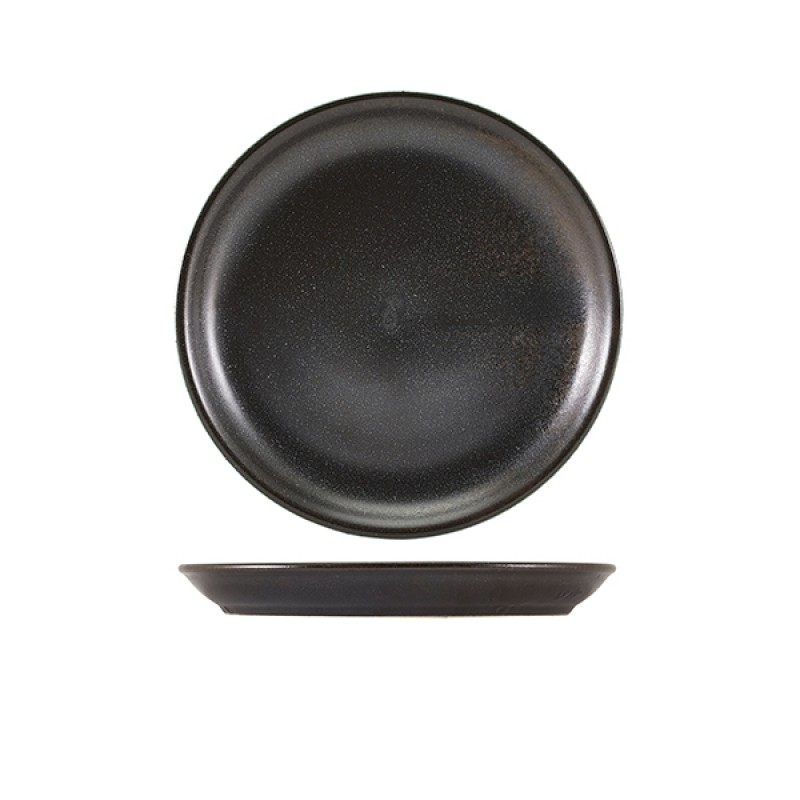 Terra Porcelain Black Coupe Plate 19cm Terra Porcelain Black Coupe Plate 19cm