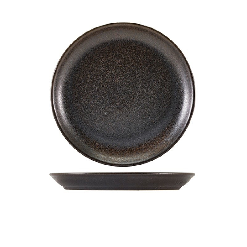 Terra Porcelain Black Coupe Plate 24cm Terra Porcelain Black Coupe Plate 24cm