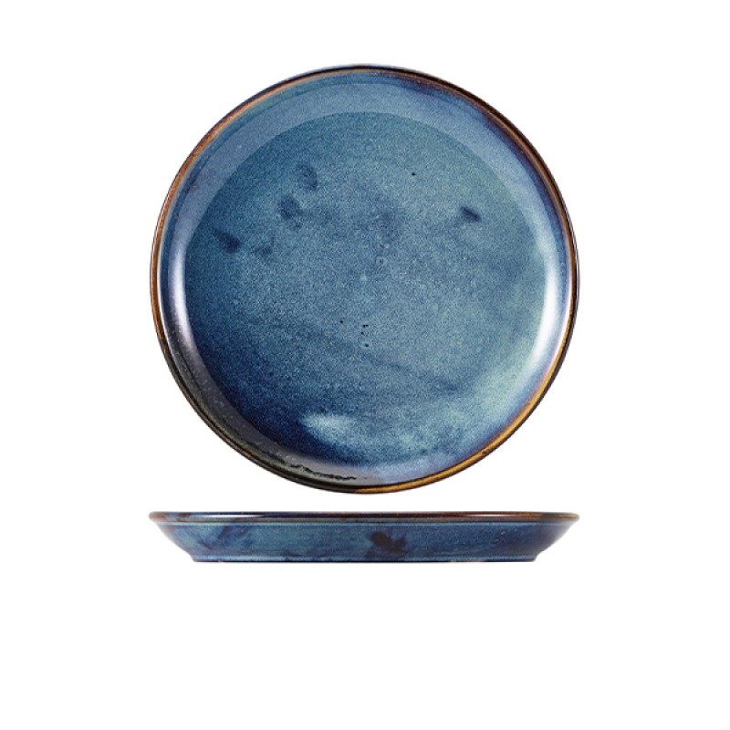 Terra Porcelain Aqua Blue Coupe Plate 24cm Terra Porcelain Aqua Blue Coupe Plate 24cm