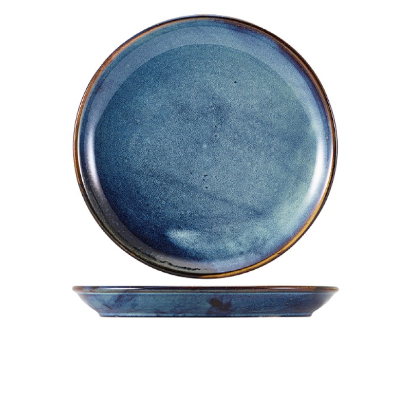 Terra Porcelain Aqua Blue Coupe Plate 30.5cm Terra Porcelain Aqua Blue Coupe Plate 30.5cm