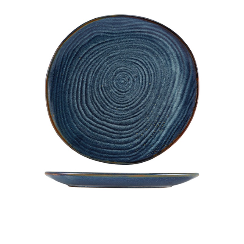 Terra Porcelain Aqua Blue Organic Plate 28.5cm Terra Porcelain Aqua Blue Organic Plate 28.5cm