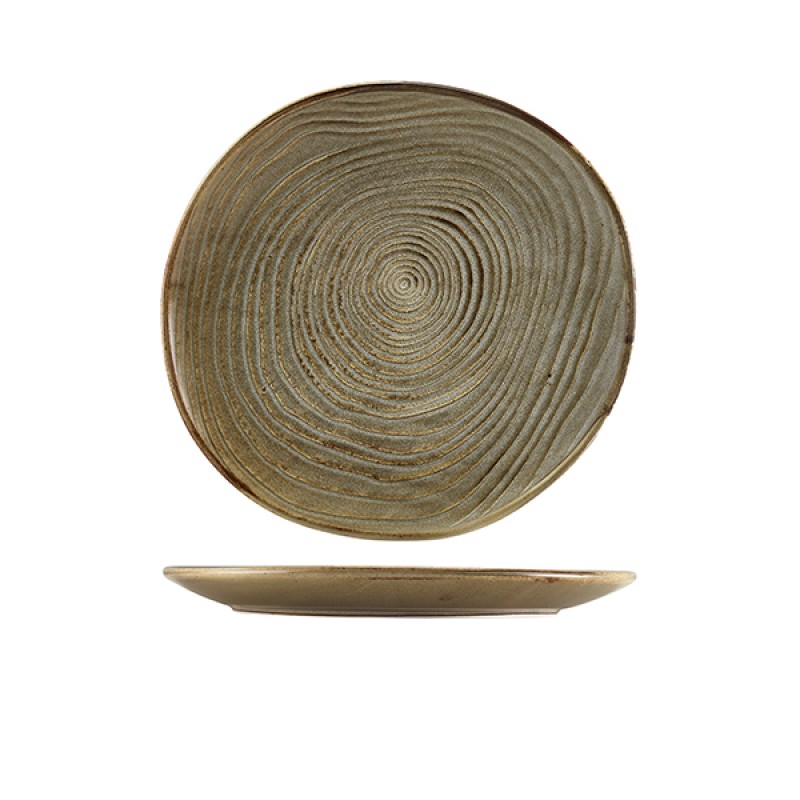 Terra Porcelain Grey Organic Plate 25cm Terra Porcelain Grey Organic Plate 25cm