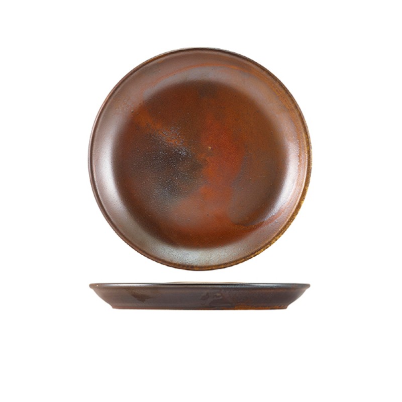 Terra Porcelain Rustic Copper Coupe Plate 19cm Terra Porcelain Rustic Copper Coupe Plate 19cm