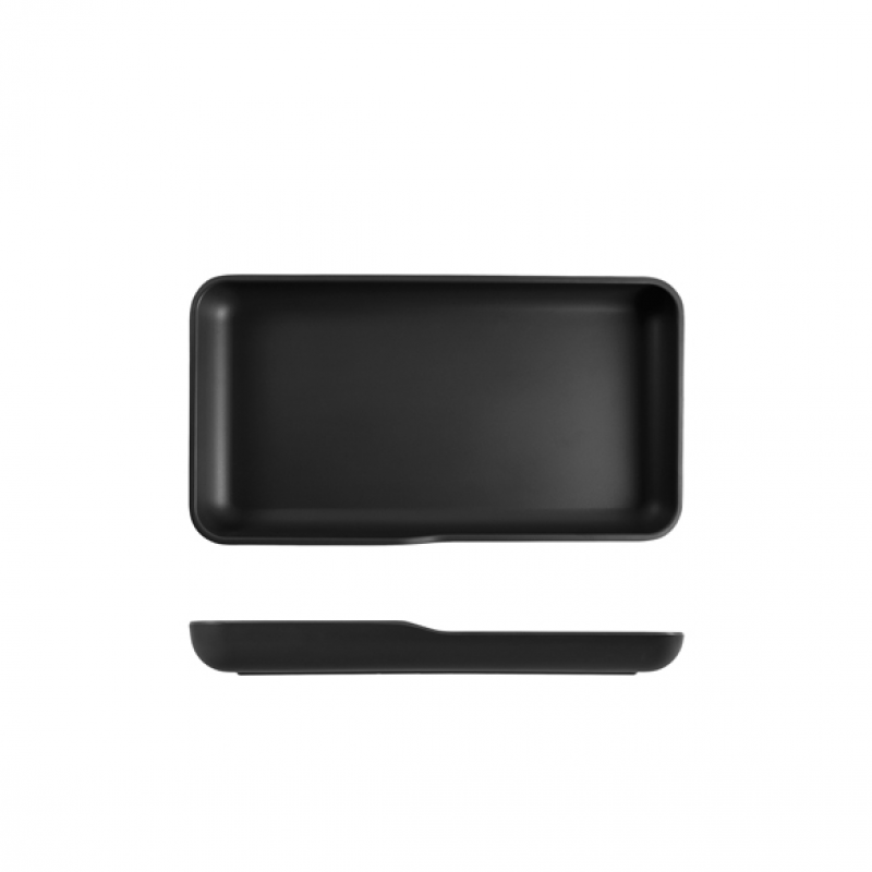 Black Copenhagen Melamine GN 1/3 Platter 32.5 x 17.6 x 3.5cm