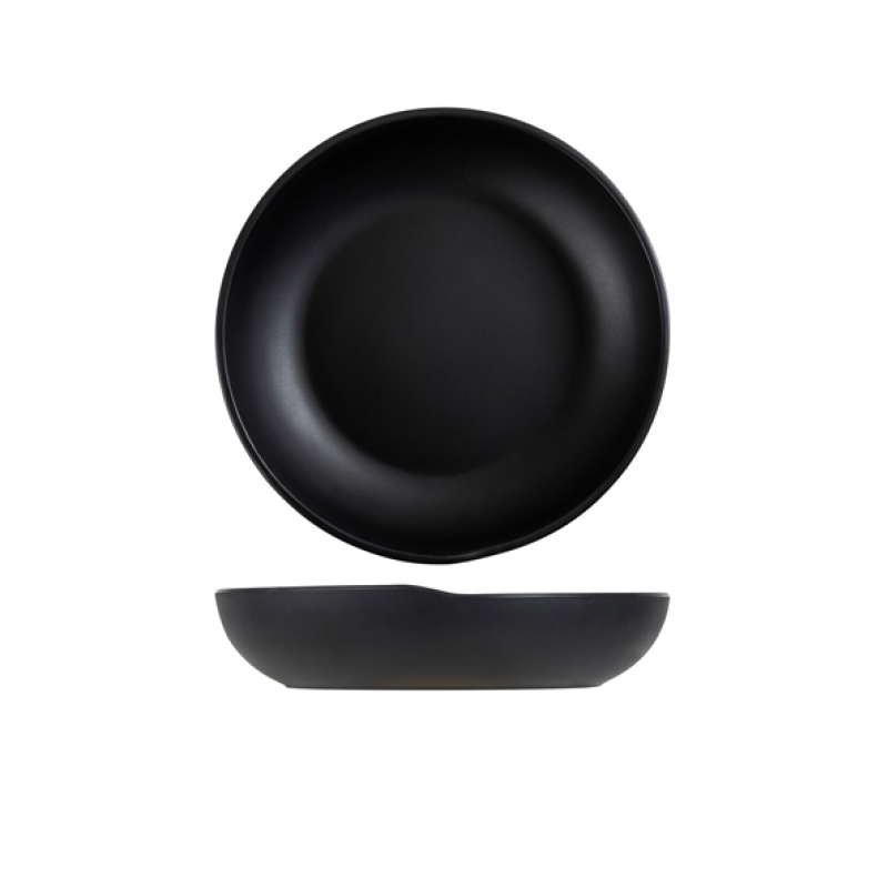 Black Copenhagen Melamine Coupe Bowl 24.5 x 5.3cm