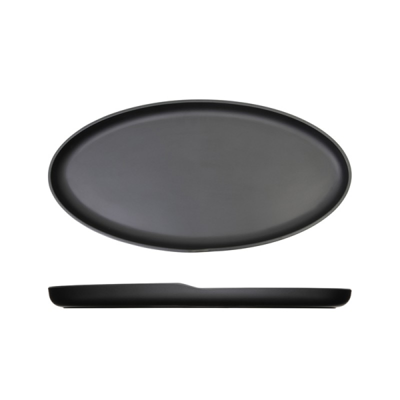 Black Copenhagen Oval Melamine Dish 47.5 x 24cm Black Copenhagen Oval Melamine Dish 47.5 x 24cm