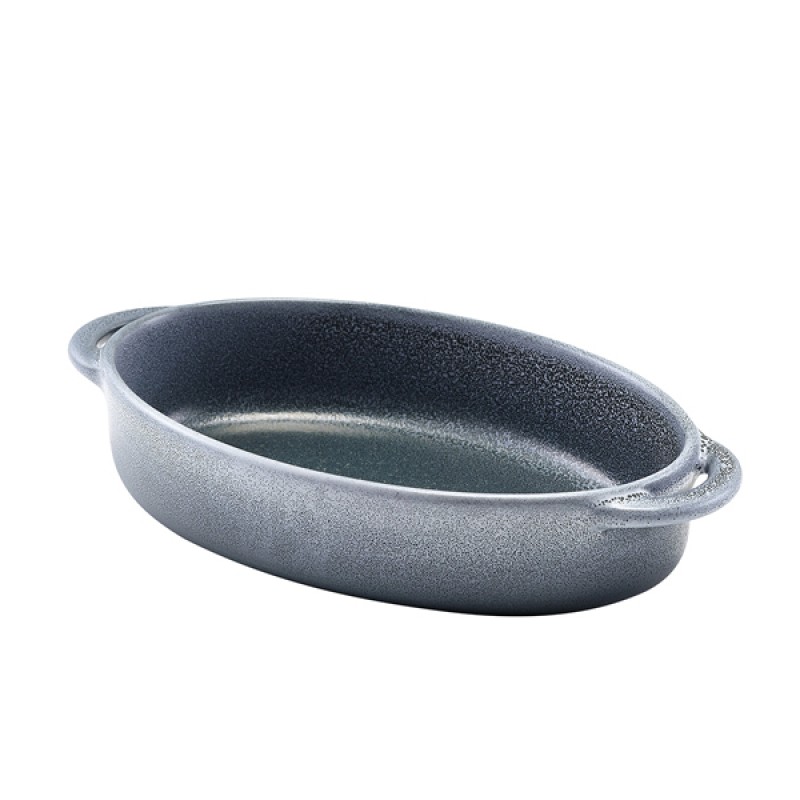 Forge Graphite Stoneware Oval Dish 17.5 x 11.5 x 4cm Forge Graphite Stoneware Oval Dish 17.5 x 11.5 x 4cm