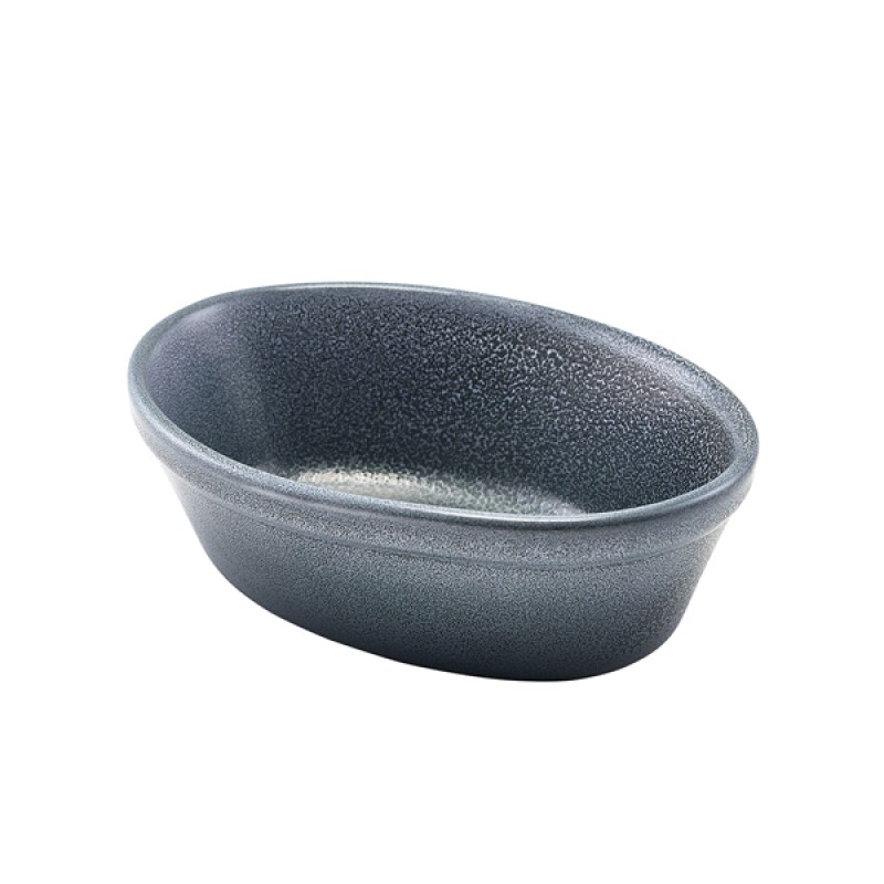 Forge Graphite Stoneware Oval Pie Dish 16cm Forge Graphite Stoneware Oval Pie Dish 16cm
