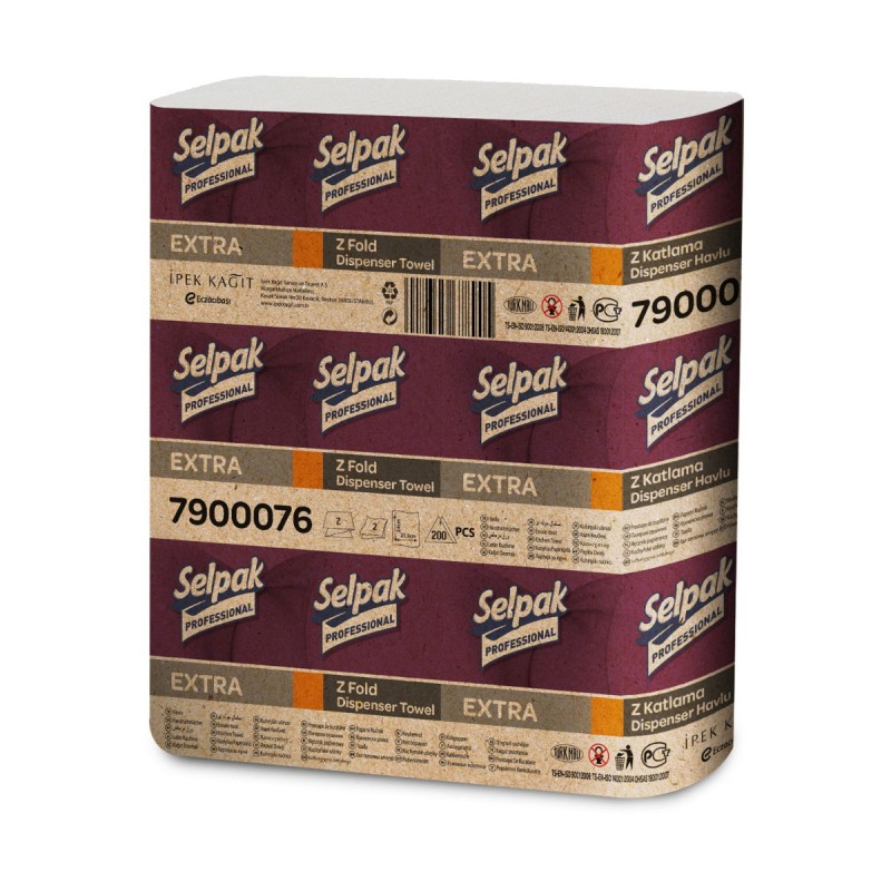 2ply Selpak Zfold White Hand Towels - 21.5x24cm (12x200`s) 2ply Selpak Zfold White Hand Towels - 21.5x24cm (12x200`s)