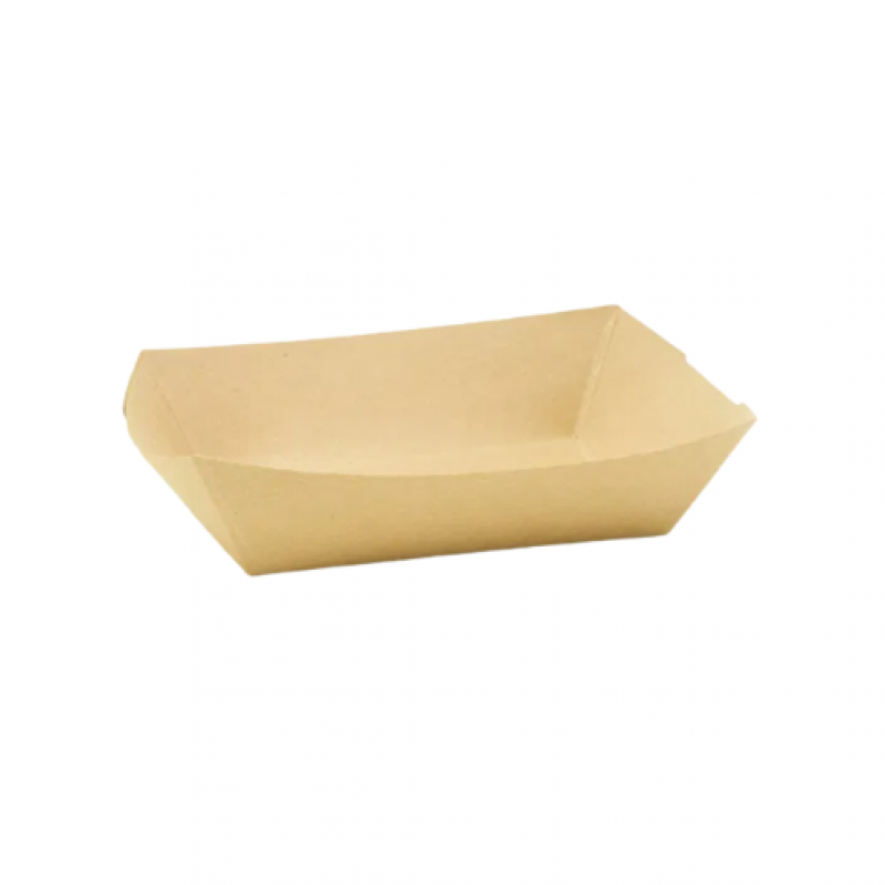 3lb Large Kraft Greenspirit Paper Food Tray 3lb Large Kraft Greenspirit Paper Food Tray