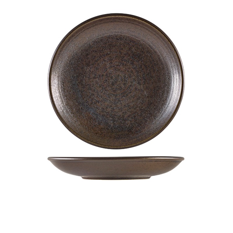 Terra Porcelain Black Deep Coupe Plate 25cm Terra Porcelain Black Deep Coupe Plate 25cm