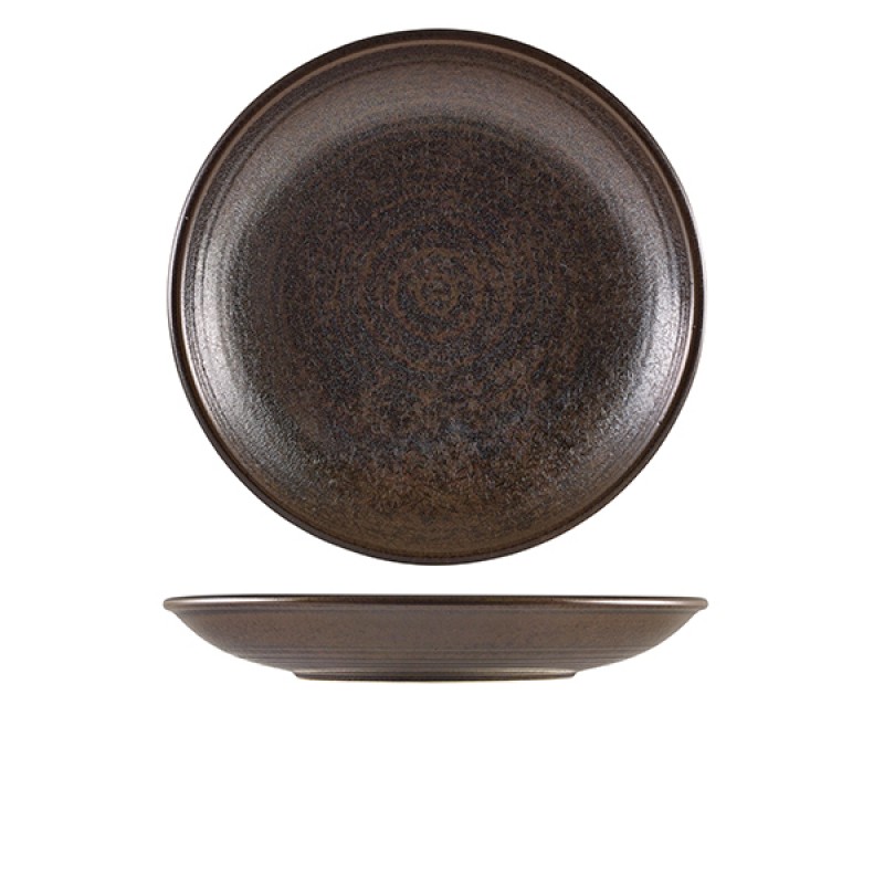 Terra Porcelain Black Deep Coupe Plate 28cm Terra Porcelain Black Deep Coupe Plate 28cm