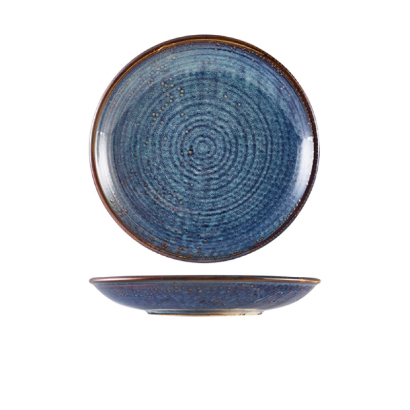 Terra Porcelain Aqua Blue Deep Coupe Plate 21cm Terra Porcelain Aqua Blue Deep Coupe Plate 21cm