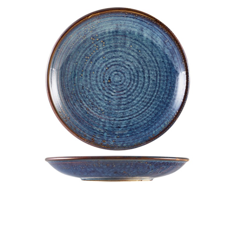 Terra Porcelain Aqua Blue Deep Coupe Plate 28cm Terra Porcelain Aqua Blue Deep Coupe Plate 28cm