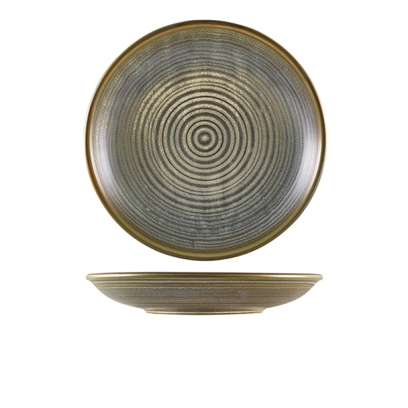 Terra Porcelain Matt Grey Deep Coupe Plate 25cm Terra Porcelain Matt Grey Deep Coupe Plate 25cm