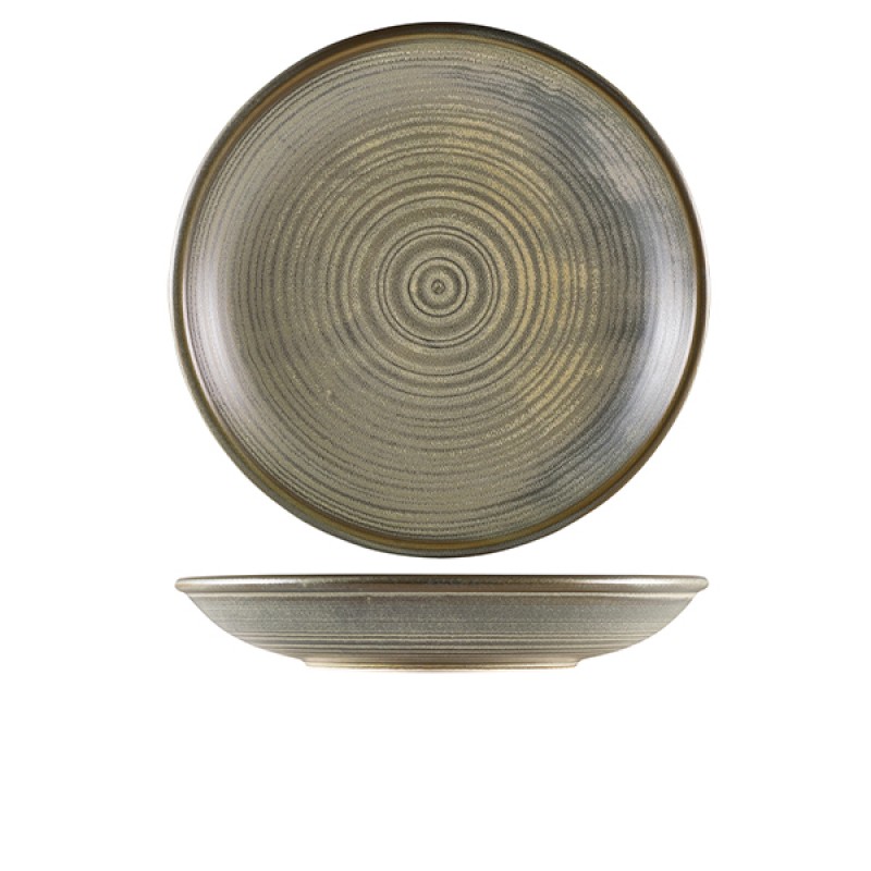 Terra Porcelain Matt Grey Deep Coupe Plate 28cm Terra Porcelain Matt Grey Deep Coupe Plate 28cm