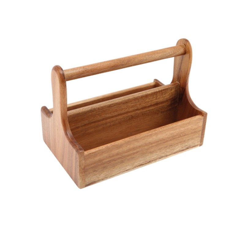Acacia Wood Table Caddy 23 x 10 x 10cm Acacia Wood Table Caddy 23 x 10 x 10cm