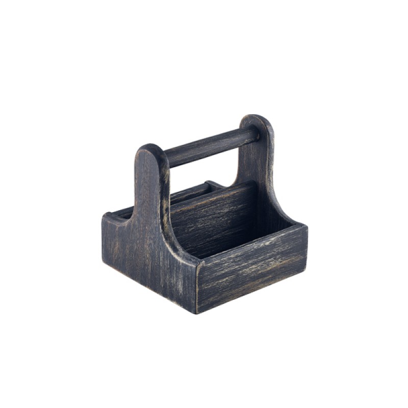Small Black Wooden Table Caddy Small Black Wooden Table Caddy