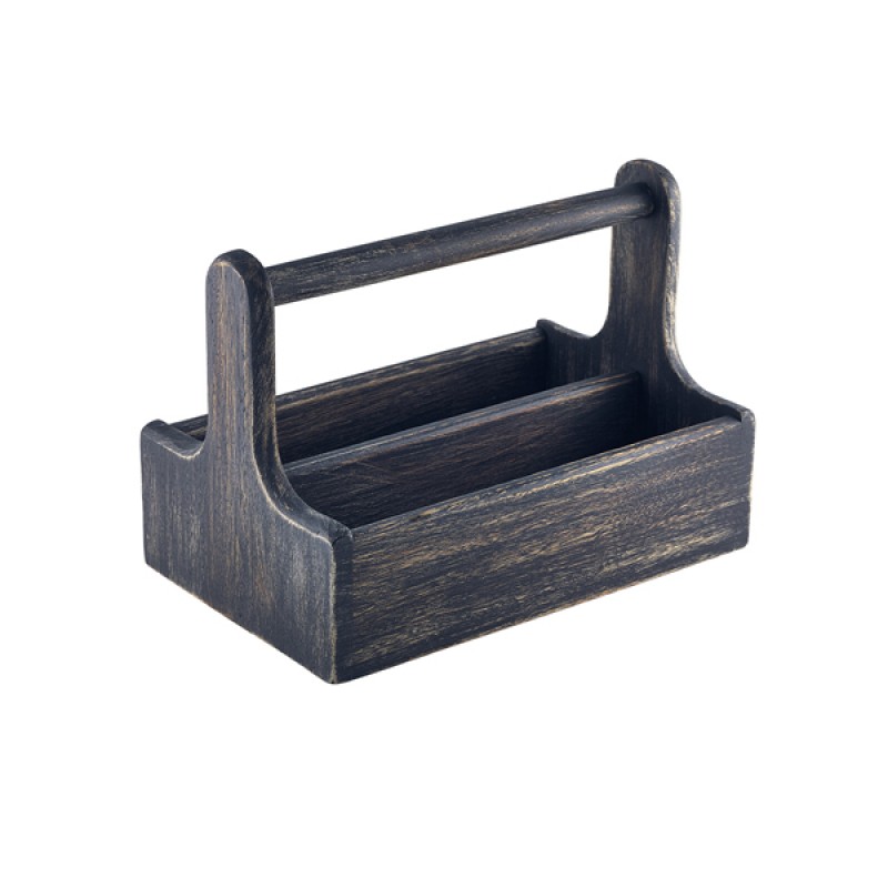 Black Wooden Table Caddy Black Wooden Table Caddy