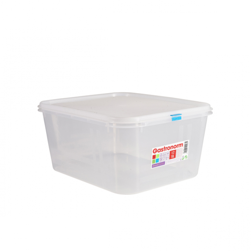 GenWare Clear Polypropylene Container GN1/2 150mm GenWare Clear Polypropylene Container GN1/2 150mm