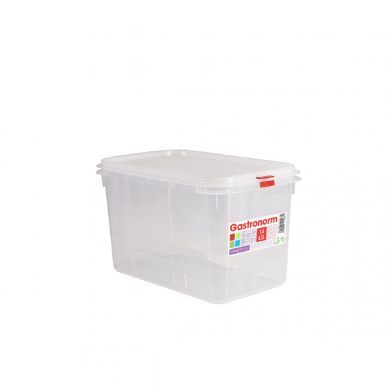 GenWare Clear Polypropylene Container GN1/4 150mm GenWare Clear Polypropylene Container GN1/4 150mm
