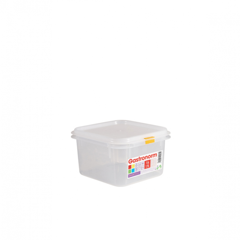 GenWare Clear Polypropylene Container GN1/6 100mm GenWare Clear Polypropylene Container GN1/6 100mm