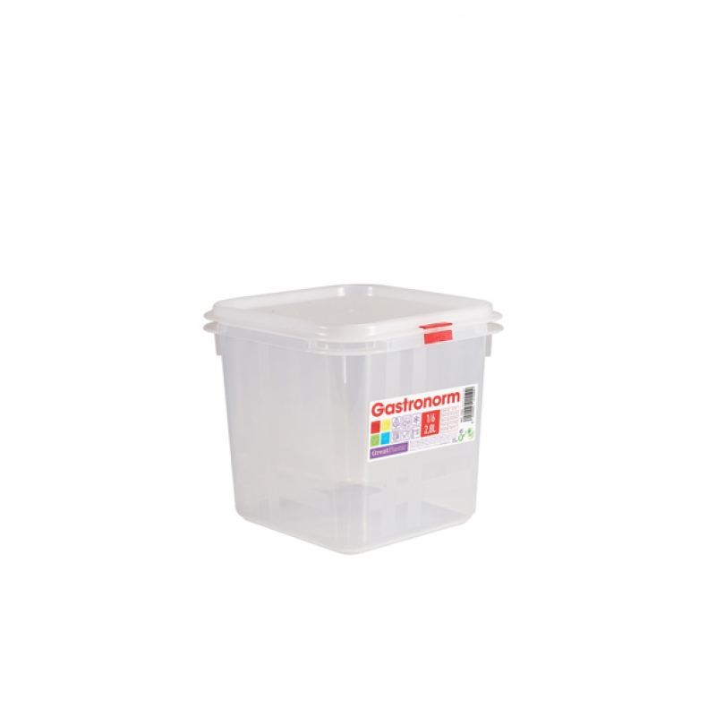 GenWare Clear Polypropylene Container GN1/6 150mm GenWare Clear Polypropylene Container GN1/6 150mm