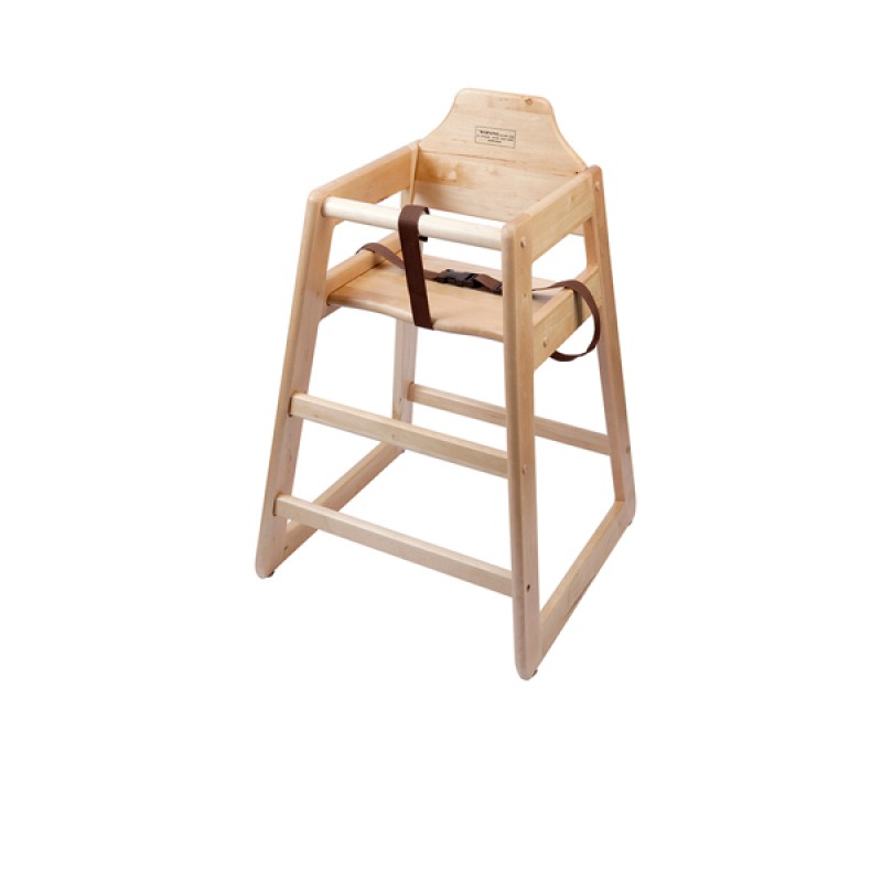 Wooden High Chair - Light Wood Wooden High Chair - Light Wood