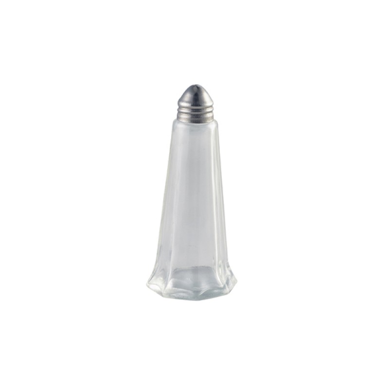 Glass Lighthouse Salt Shaker Silver Top Glass Lighthouse Salt Shaker Silver Top
