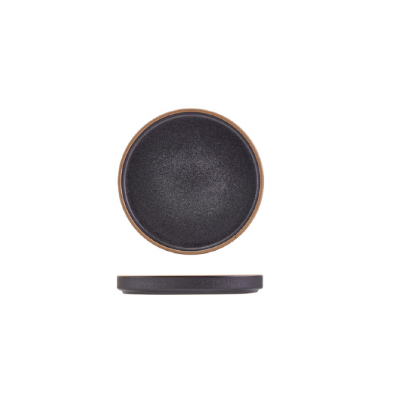 GenWare Kava Black Stoneware Presentation Plate 18cm