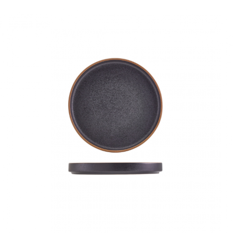 GenWare Kava Black Stoneware Presentation Plate 20cm GenWare Kava Black Stoneware Presentation Plate 20cm