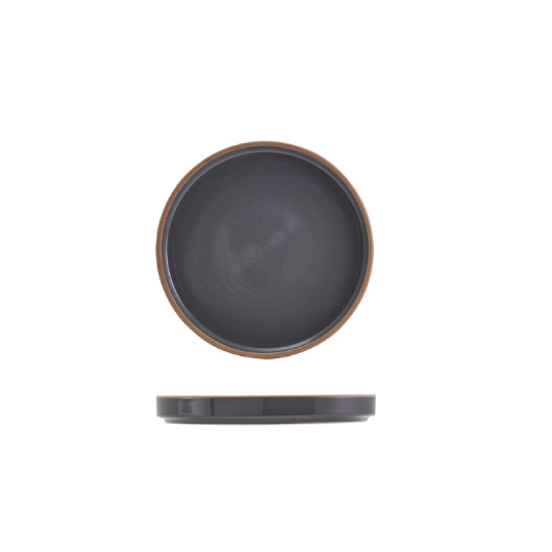 GenWare Kava Dark Grey Stoneware Presentation Plate 18cm GenWare Kava Dark Grey Stoneware Presentation Plate 18cm