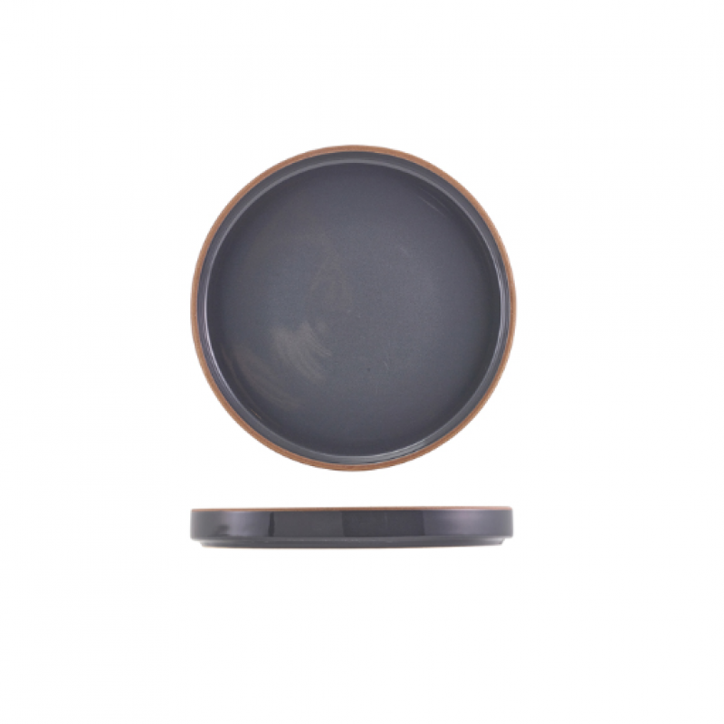 GenWare Kava Dark Grey Stoneware Presentation Plate 20cm